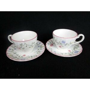 Johnson Brothers Summer Chintz Set of 2 Cups & Saucers Beautiful‎